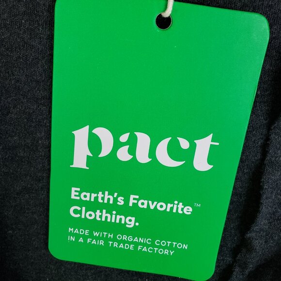 NWT Pact Airplane Cardigan Organic Cotton Dark Gray Pockets size L/XL Travel - Picture 6 of 13